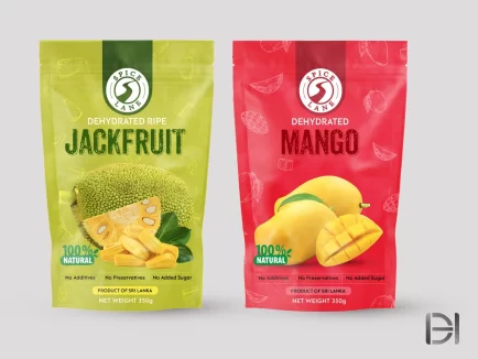 Dehydrated fruits pouch packaging design
