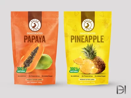 Dehydrated fruits pouch packaging design