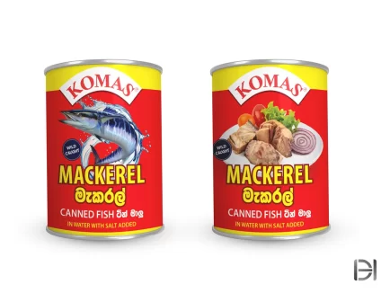 Mackerel tin label design