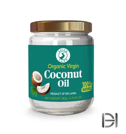Virgin coconut oil label design