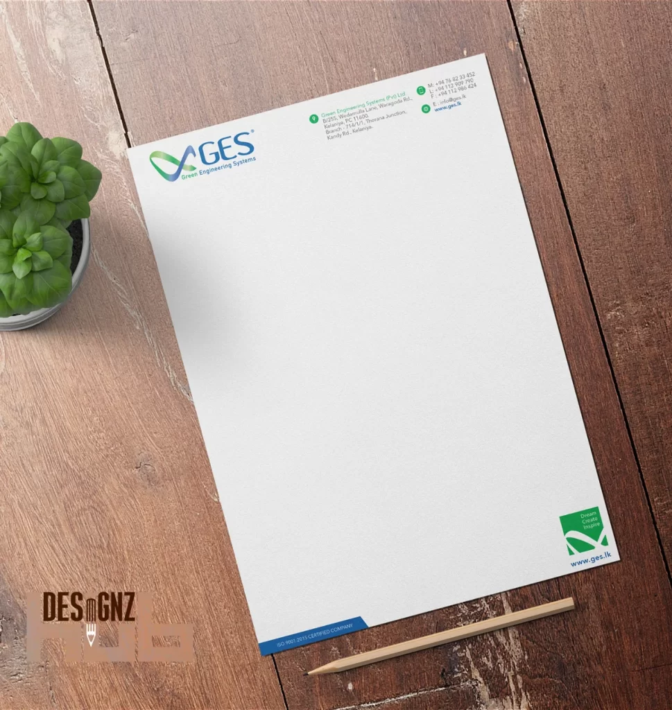 Business letterhead design