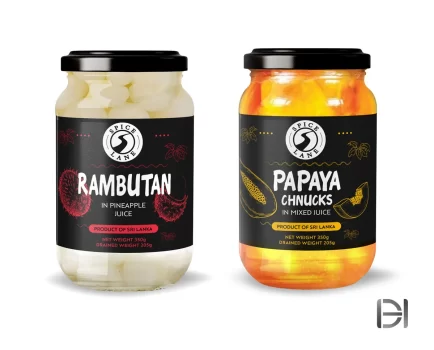 Fruit jars product label design