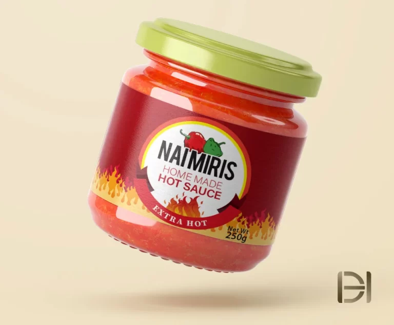 Hot sauce label design