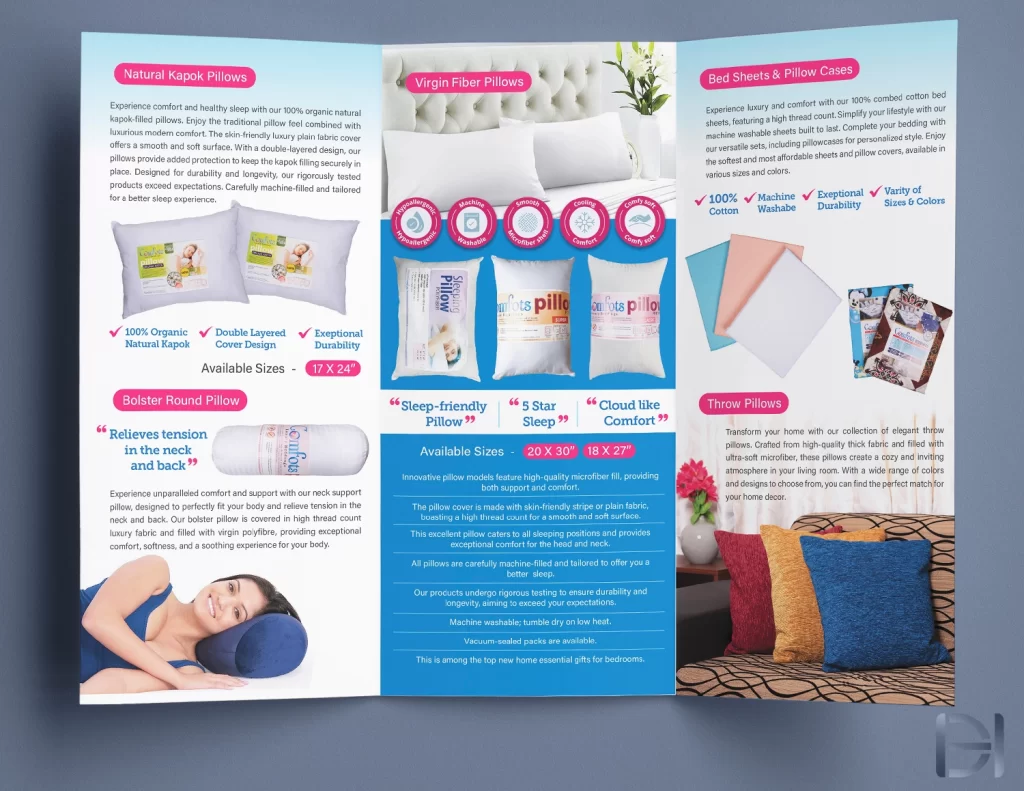 Tri-fold sales brochure design